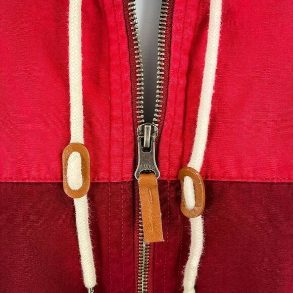 2/$30 Dravus Colorblock Red Full Zip Hooded Long Sleeve Jacket Women's Medium - Picture 9 of 11